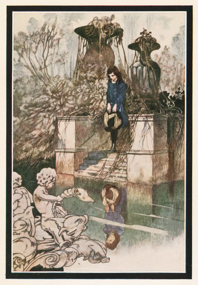 There were Trees and a Large Pool with an Old Grey Fountain in its Midst by Charles Robinson